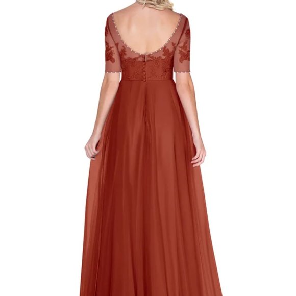 Rust Colored Bridesmaid Dress - Picture 2 of 2